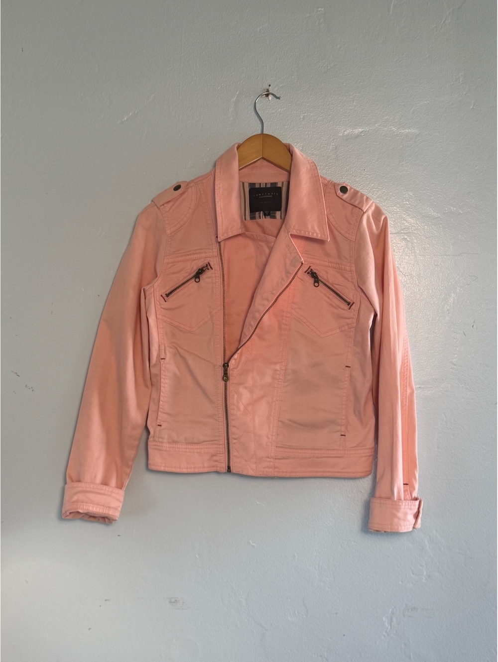 Sanctuary Clothing Light Pink Moto Jacket Size Small [COPY]